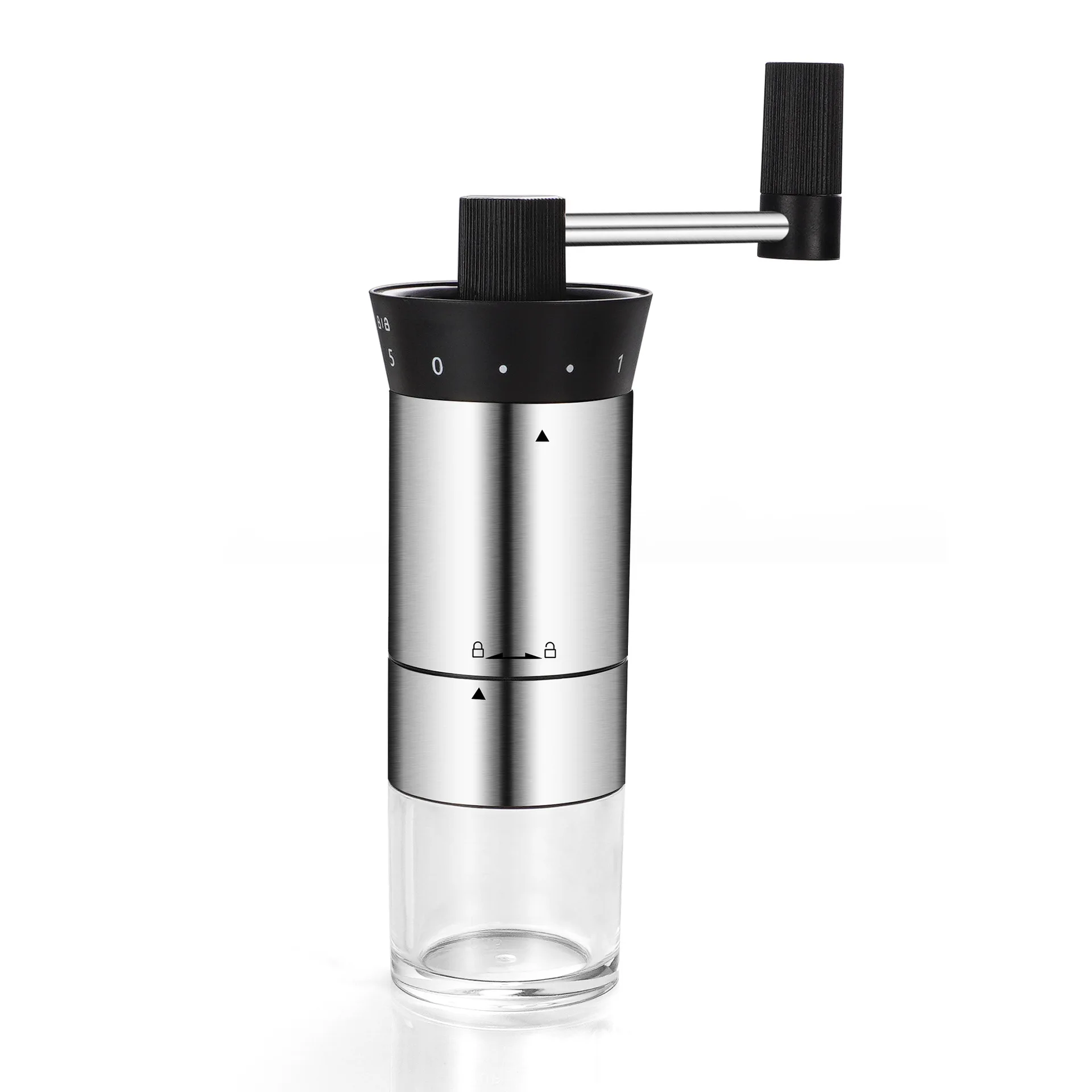 2024  Manual Coffee Bean Mill Ceramic Burs Portable Stainless Steel Manual Coffee Grinder