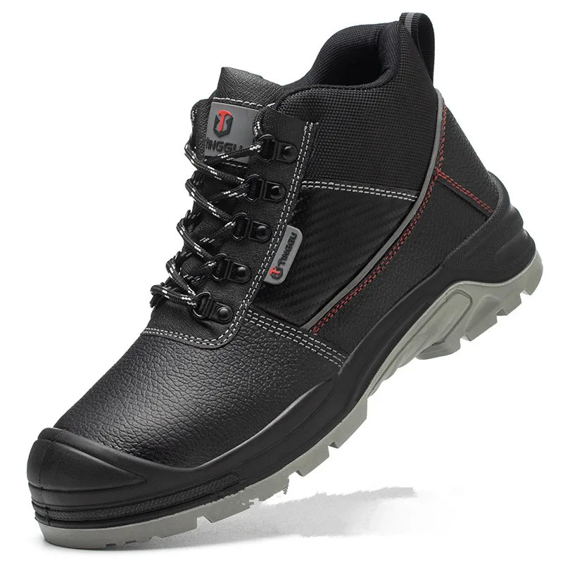 Cheap Price Jogger Safe Oil Resistant Steel Toe Used Black Leather Men Work Safety Shoes Boots
