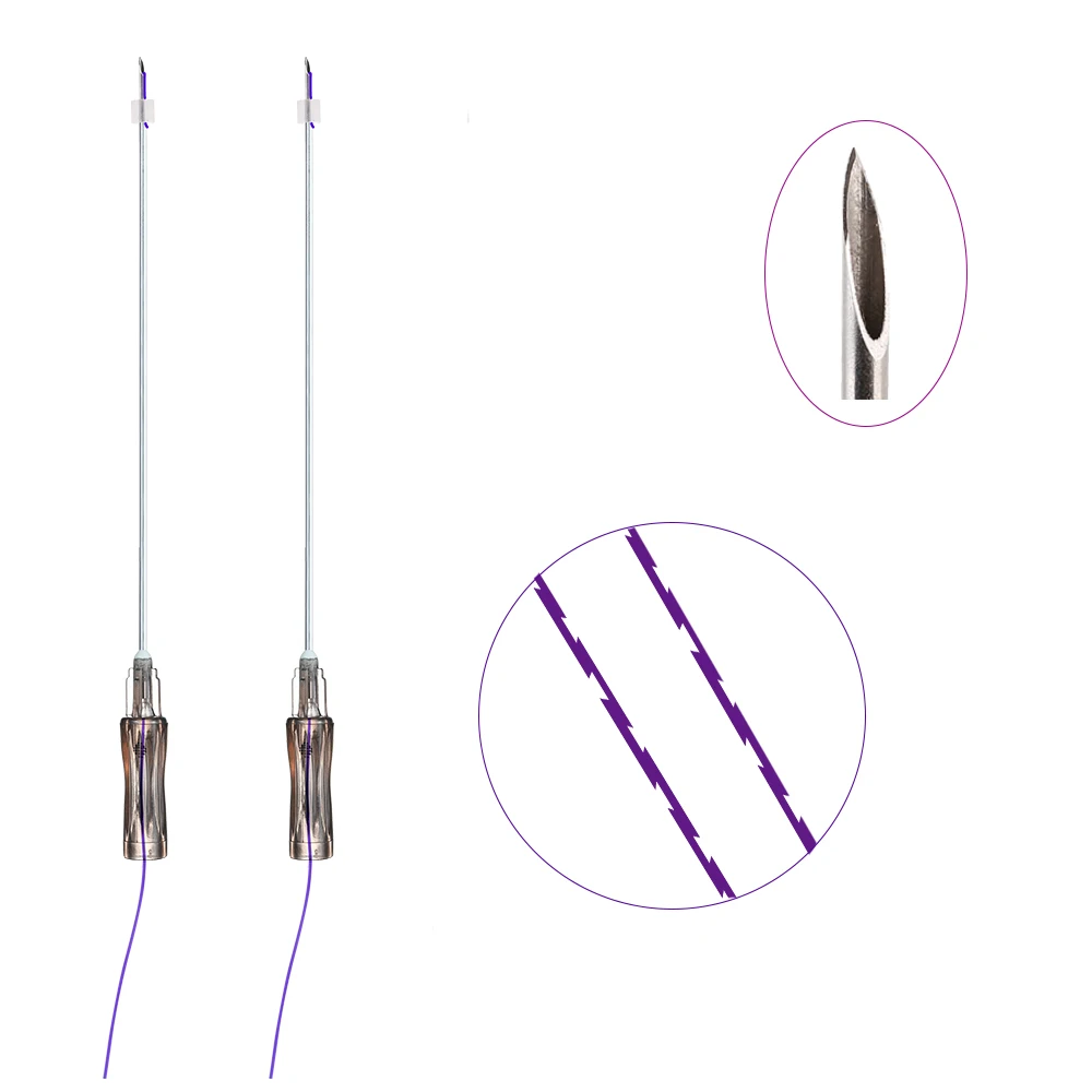 Strong Jawline Face Lift L Blunt Needle 18g 100mm Whale Teeth Cog Molding Pdo Thread