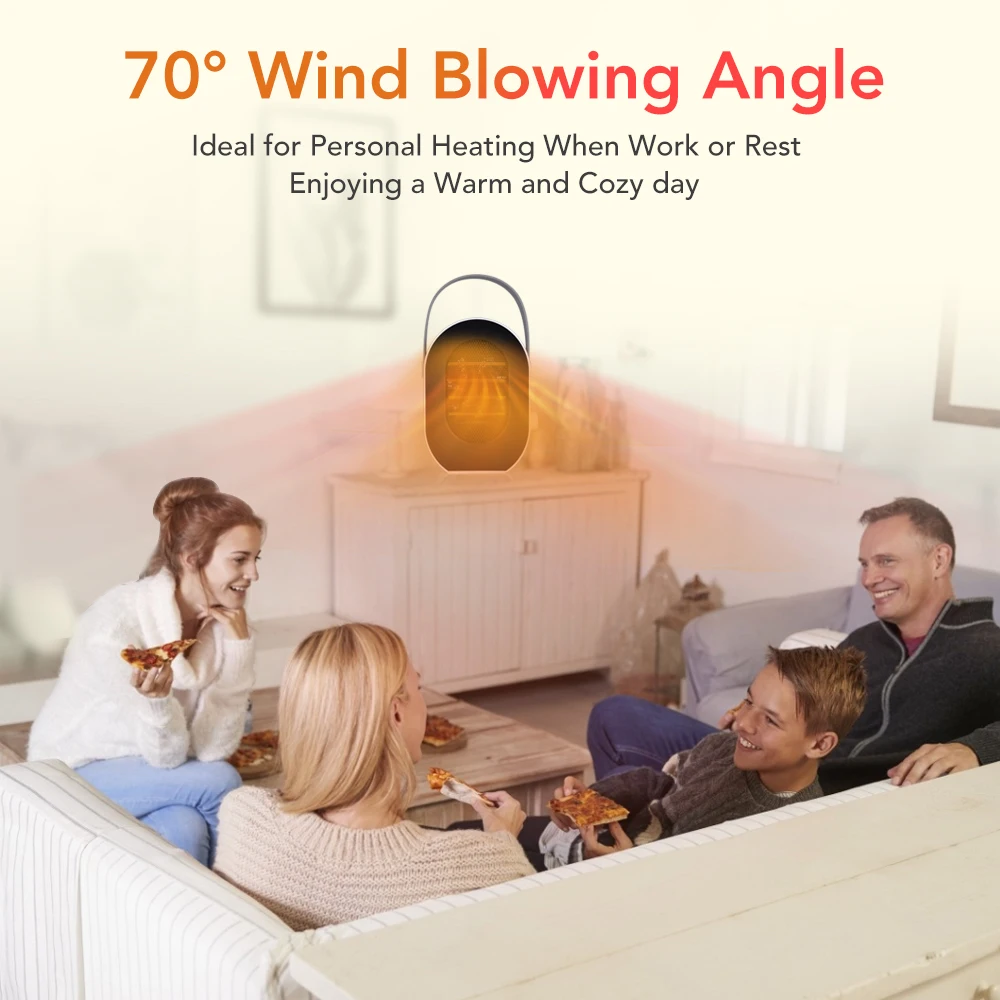 Home Office Winter PTC Tabletop Heated Small Portable Electric Fan Heater