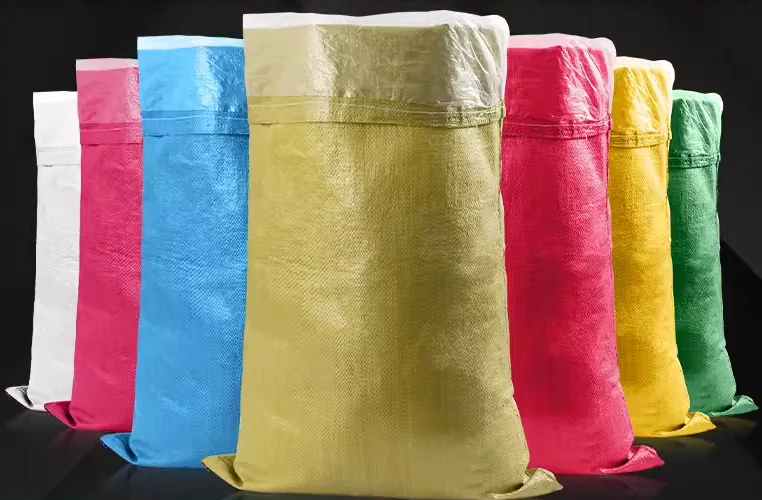50Kg White Food Grade Colorful Woven Bag Customized Logo And Color Woven Sack