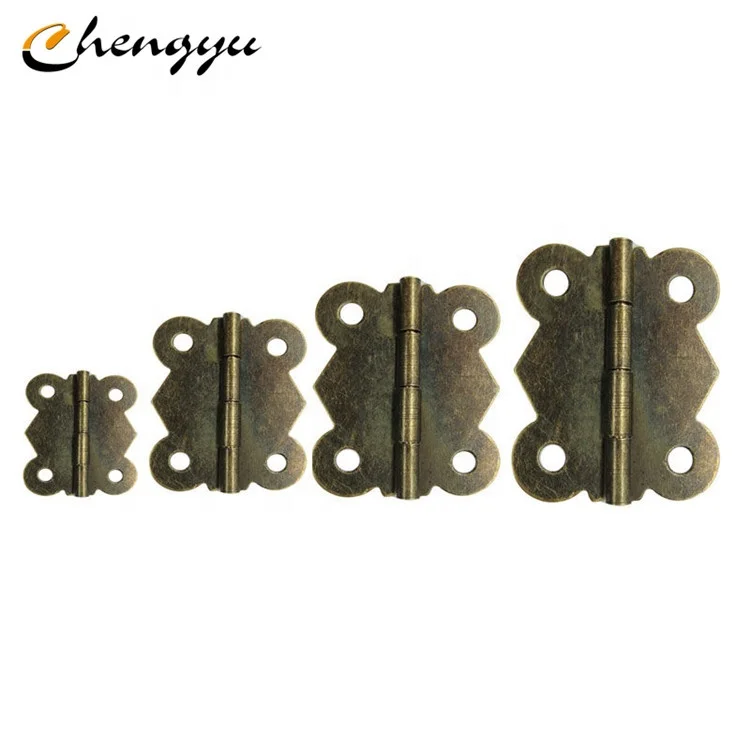 
Wholesale Custom Bronze Gold Silver Mini Butterfly Door Hinges Cabinet Drawer Jewelry Wood Box Hinge For Furniture Hardware 