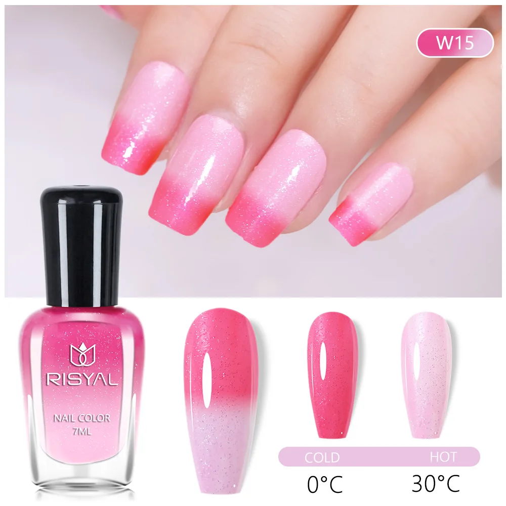 7ml Temperature Color Changing Nail Thermal Gel UV LED Polish OEM Custom Logo Gradient Thermal Shimmer Soak Off Gel Nail Polish