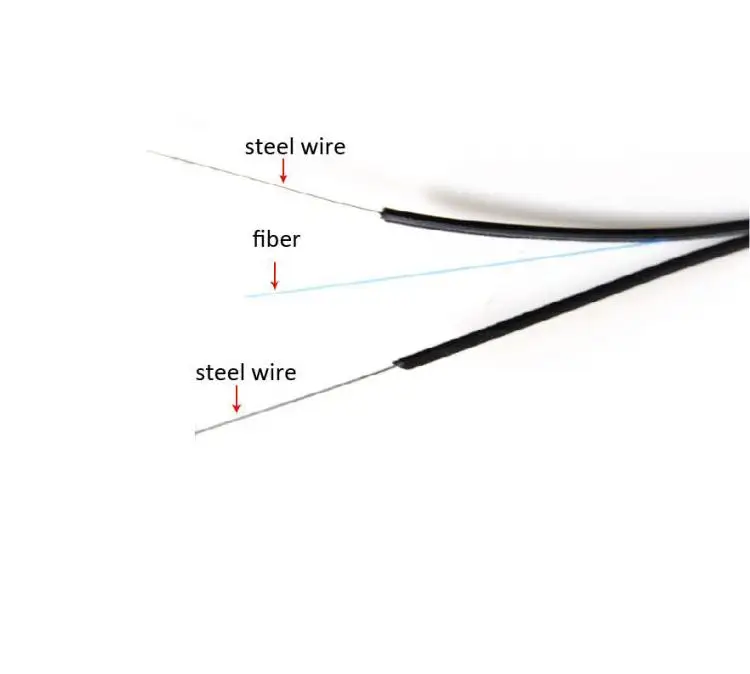 GJYXFCH-2/4B1 1core 2F 4F Outdoor Self-Support Steel Wire FTTH Fiber Optic Drop Cable With GFRP Strength Member LSZH Jacket
