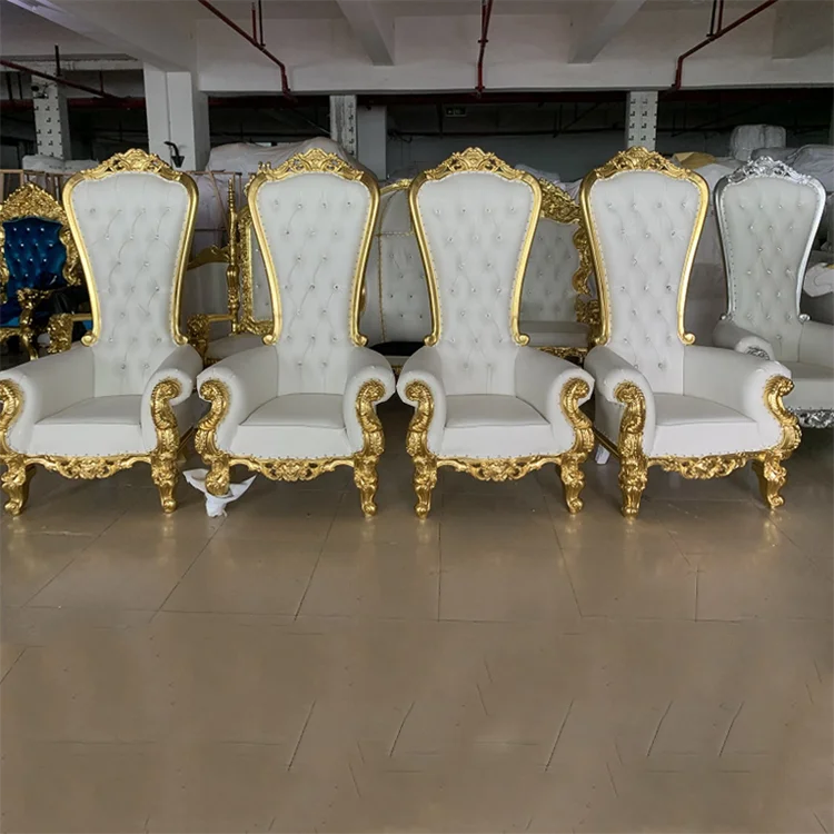 king and queen high back cheaper pink king sliver throne chairs high back royal luxury wedding chair for groom and bride