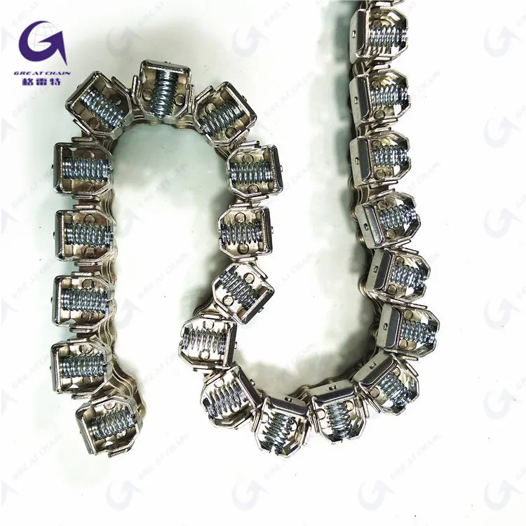 08B 10B Gripper Roller Chain Stainless Steel Conveyor Roller Chain clip film chain