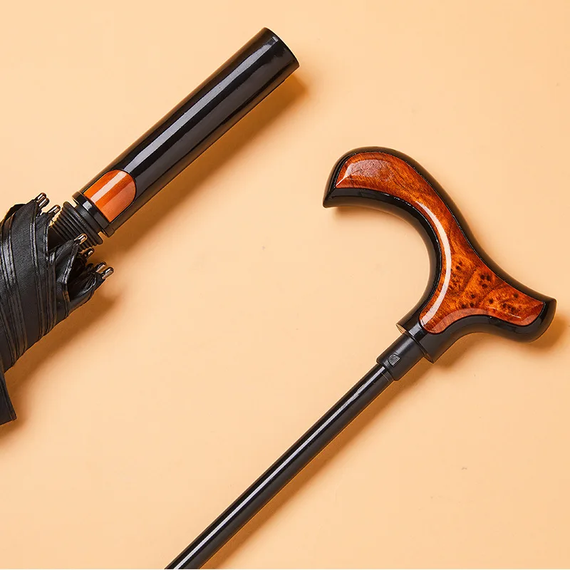 Multifunctional Convenience Separable Walking Stick Umbrella Custom adjustable long handle non-slip umbrella