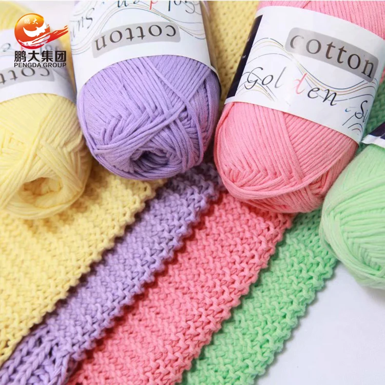 pure crochet worsted commbed trapillo weaving 8ply 100% cotton yarn