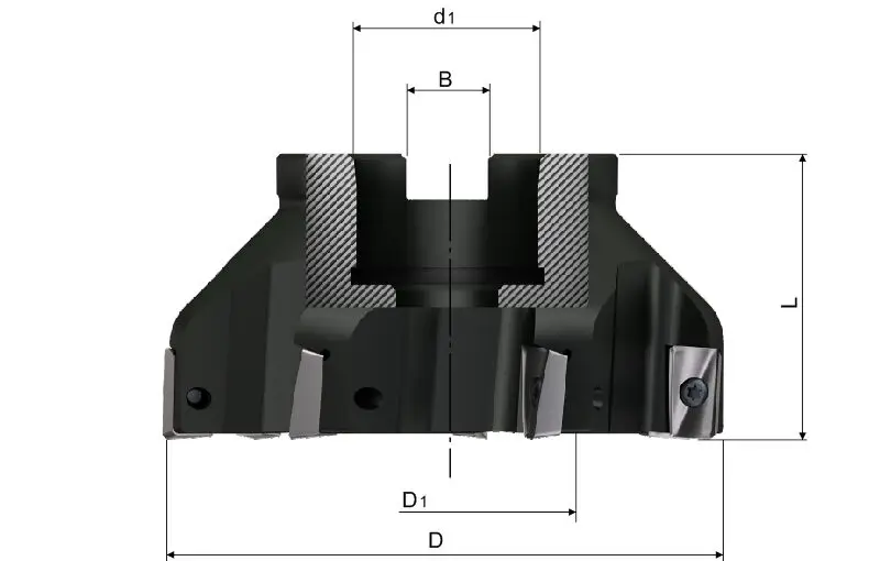 Indexable Milling Cutter 8Mm Cnc Router Bit 75Mm Endmill 60 6.35 9Mm Carbide Face Mill