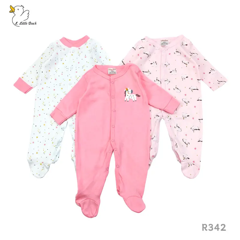 Buy one get three Wholesale of baby autumn pure cotton sleepsuit, foreign trade package, newborn baby clothing set