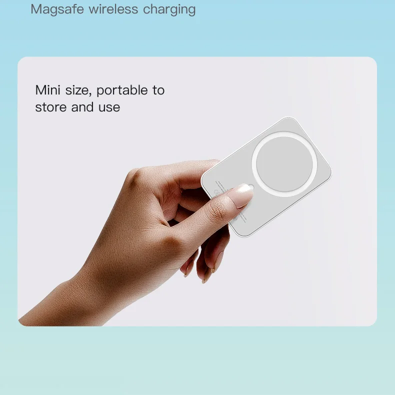 High Quality Mini Magnetic Wireless Power Bank True Capacity 5000Mah Charger  Portable Wireless Power Bank