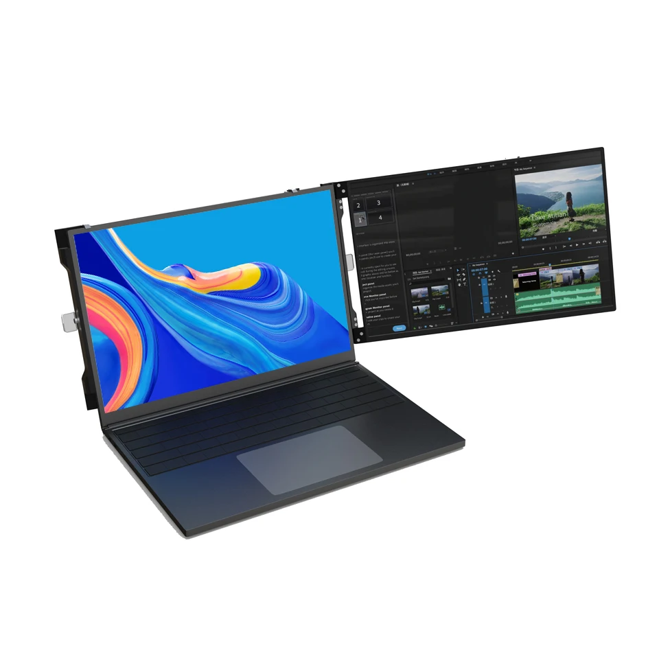 14.1 inch Portable Double Monitor 2 IPS Screen Dual Portable Monitor Gaming Triple Portable Monitor for Laptop