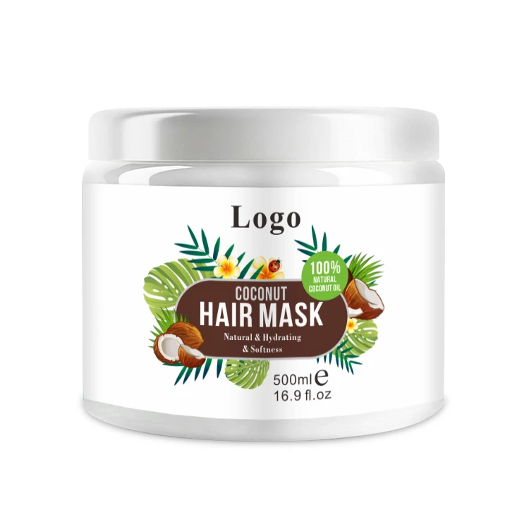 Hot Sale Private Label Hair Treatment Coconut Oil Hair Cream Improve Frizz Double Hydration Moisturizer Hair Mask