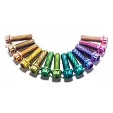METAL Titanium Bolts gr5 m8 m12  m14  m5 m10 Hex Torx Socket Head Flanged DIN912 Alloy Titanium Screws