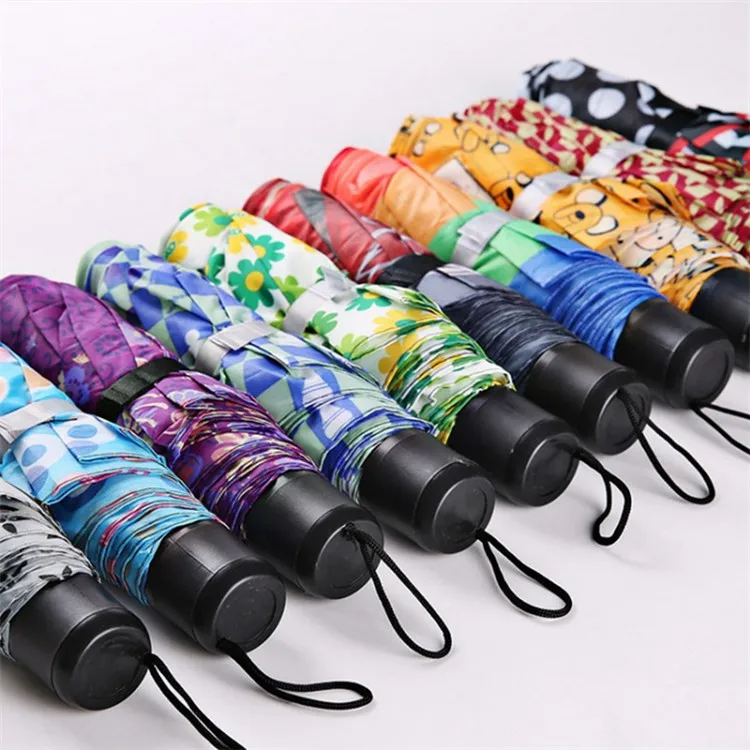 High quality wholesale promotional cheap  3 folding umbrella Logo printing