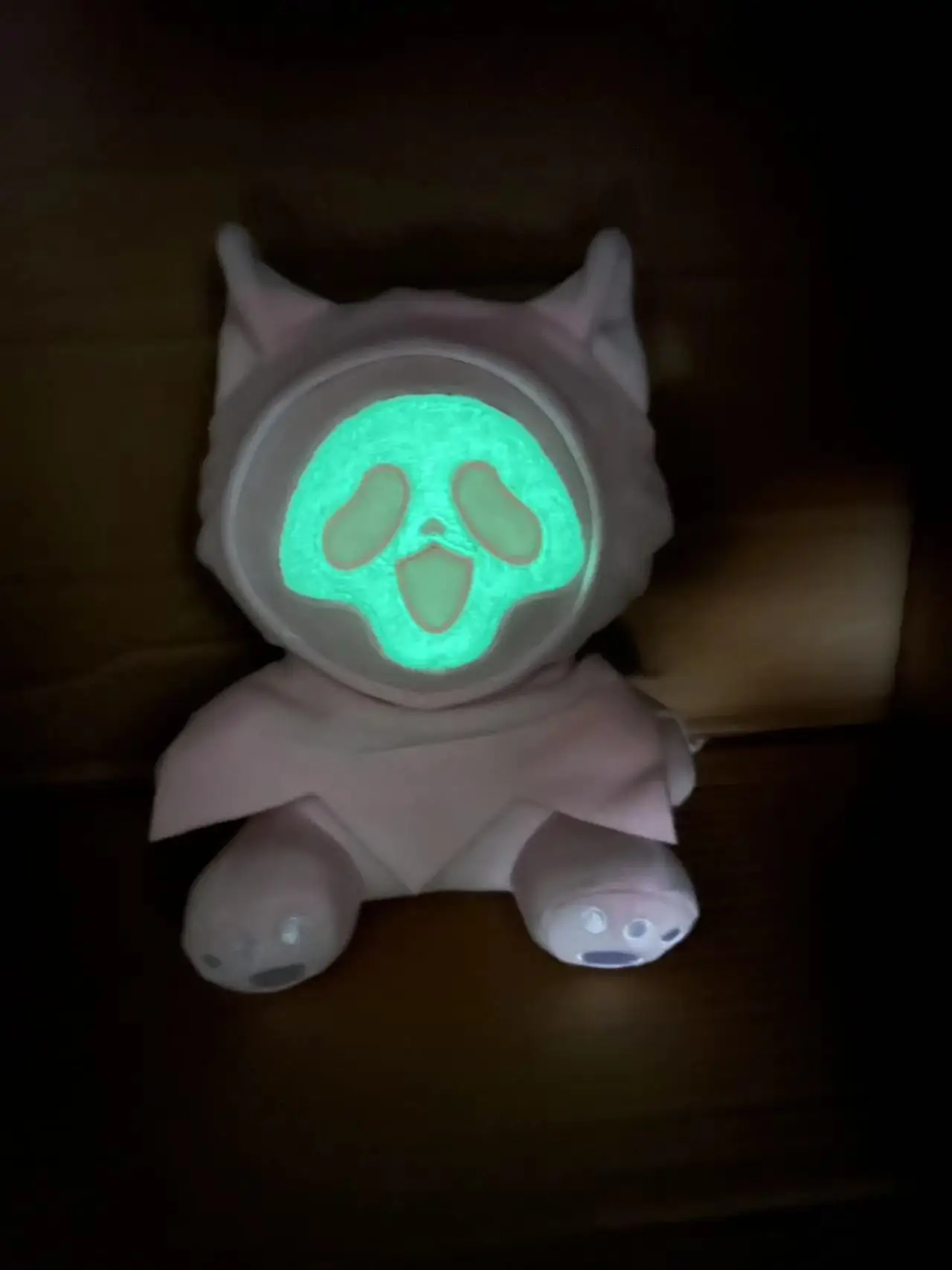 Halloween New Scary ghostcat face QC hell Death Glow cat Plush Toy for Scream and gifts