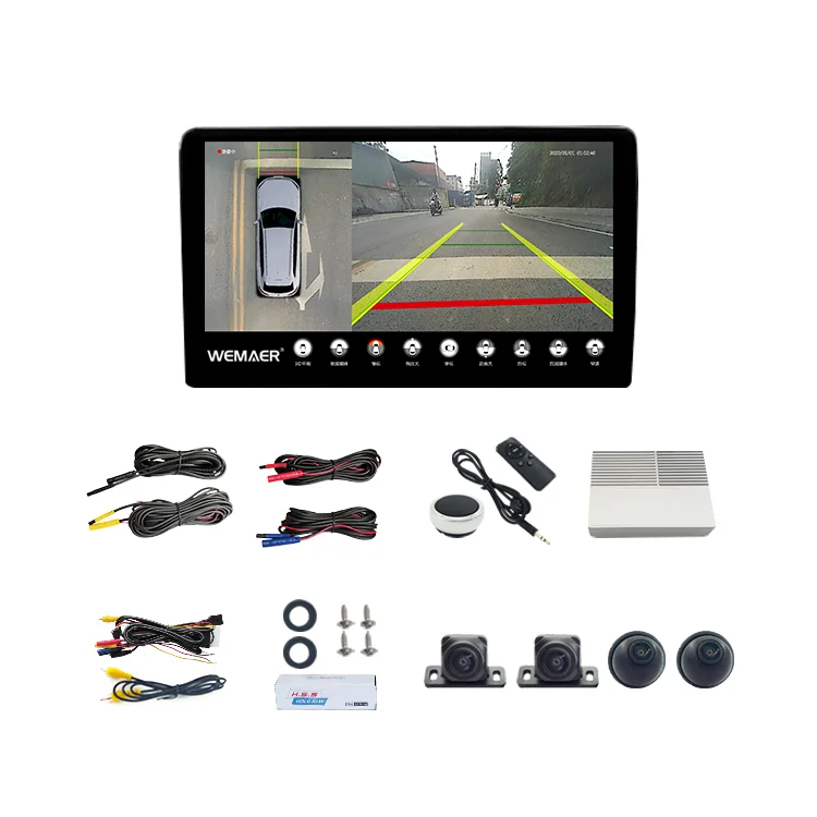 Wemaer OEM T5 3D Bird View Camera Split Wide Angel Radio Stereo Car Android Screen CVBS VGAAHD 360 Car Camera System