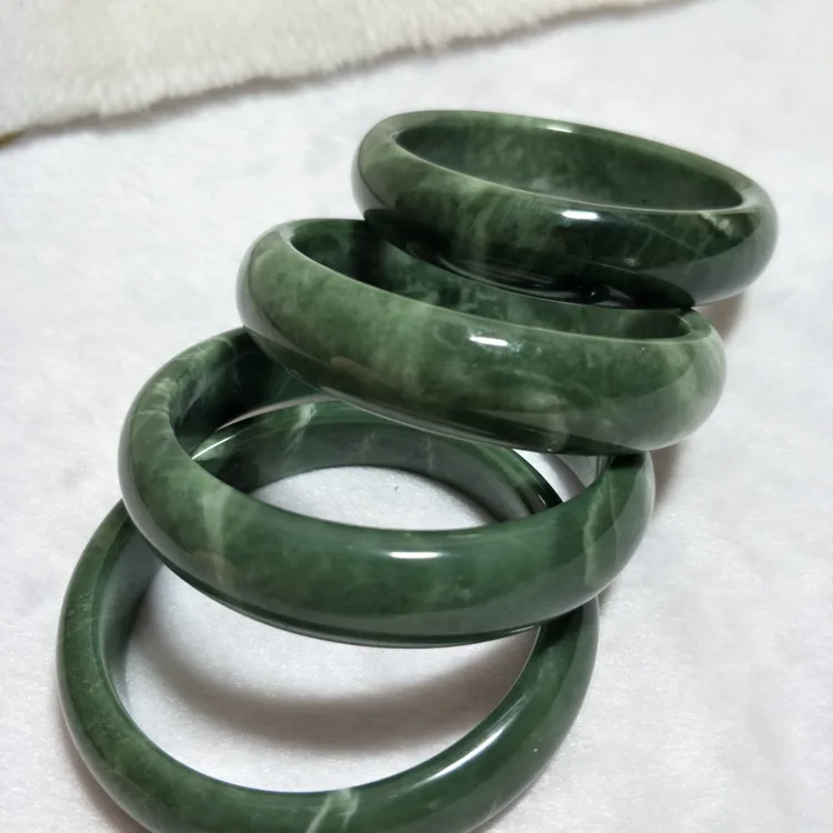 High Quality Jade Bangle 54mm-64mm Jasper Natural Width Healing Jade Bracelet For Women Gift