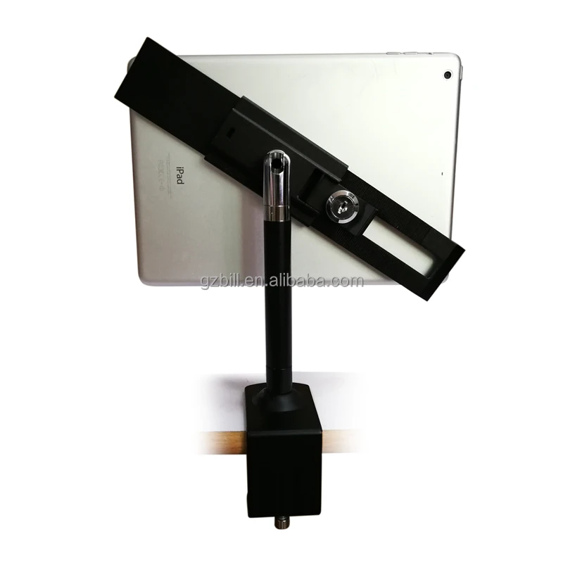 for 10 to 13 inch universal Tablet Security table clamp stand 360 degree rotation with lock holder for surface Pro 7 12.3 inch