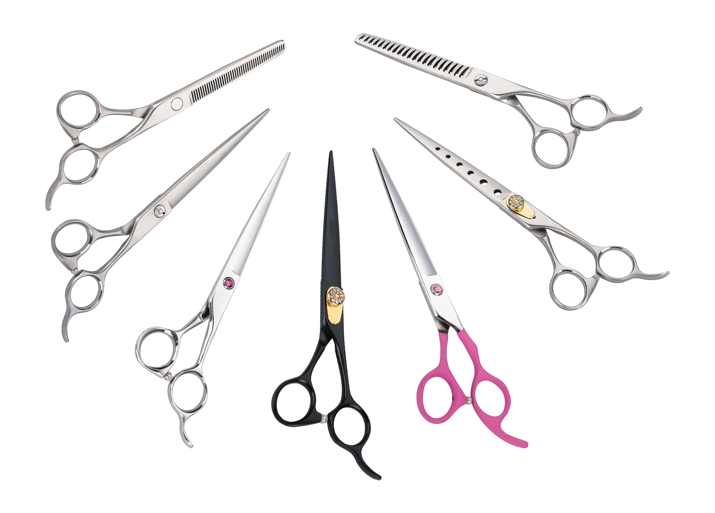 Salon Shears Professional 7 Inch Japanese Edge Dog Grooming Beauty Instruments Barber Hair Cutting Pet Scissors for Pets Curved