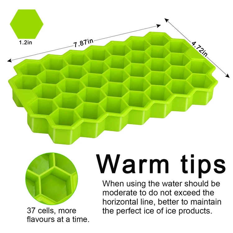 Convenient Reusable Mold  Polygonal Shape Silicone Ice Mold Ice Cube Tray