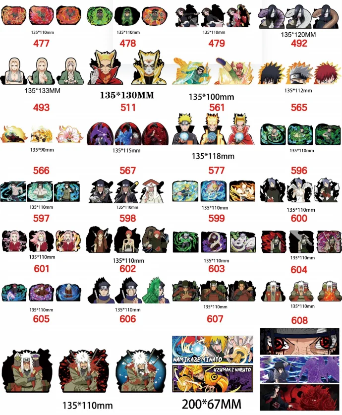 Waterproof Custom Stickers 3D Motion Sticker Uchia 3D Lenticular Anime Sticker for Car Laptop Refrigerator