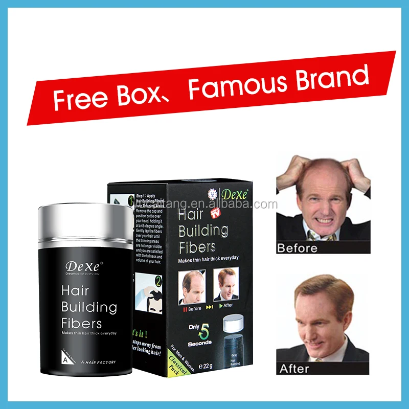 Dexe Professional Manufacturer 100% Natural Plant Keratin Cover Thinning Hair Spot Styling Powder Hair Building Fibers