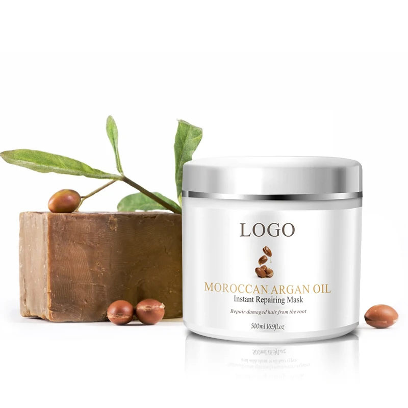 OEM/ODM Customize Manufactory Direct Argan Oil Moisture Keratin Curly Hair Shiny Hair Mask Cream 500ml