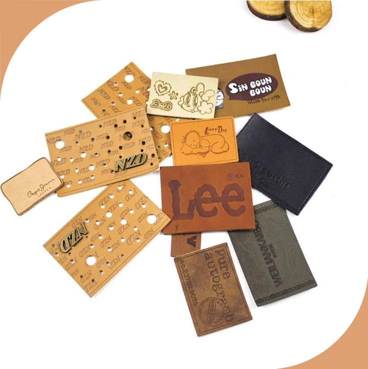 Best Price Custom Brand Jeans Clothing Tag PU Label Embossed Leather Label Patch For   Clothes Garment