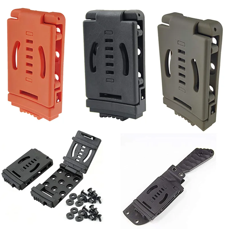 Multifunction K Sheath Kydex Waist Belt Clip Clamp Hunting Knife Scabbard Kit Back Clamp Belt Holster Waist Clip