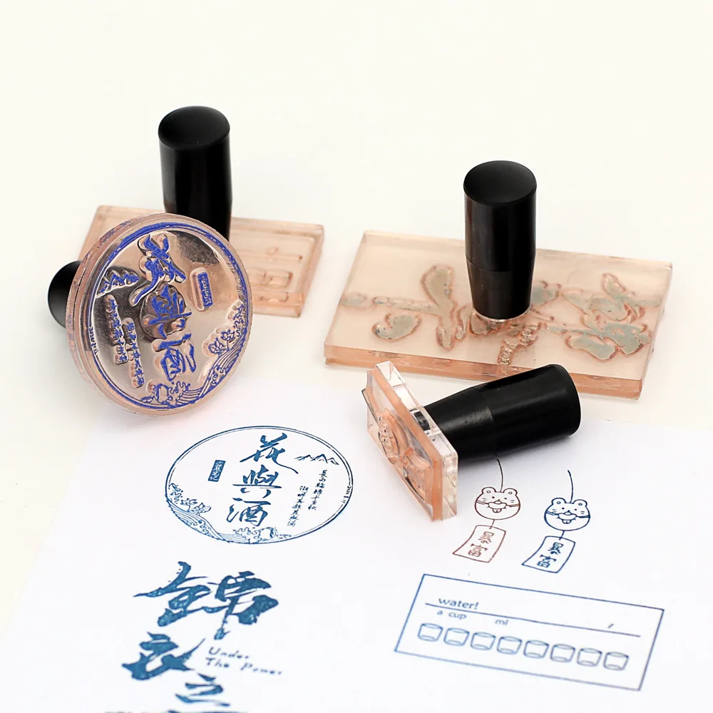 Custom Polymer Resin Clear Stamps Rubberr Seal Maker for Letter Card Making ,Happy Birthday,Thank You,Miss You.
