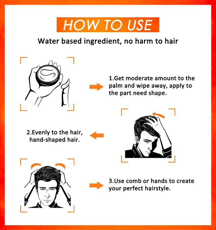 Hair Pomade stick Styling mens hair wax organic natural vegan private label hair wax