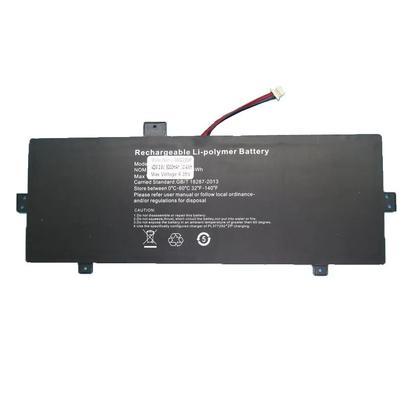Аккумулятор для ноутбука Irbis NB116 Совместимость PL3378107P * Американская классификация проводов 2р 3,8 V 8000 мА/ч, 30.4Wh Новый