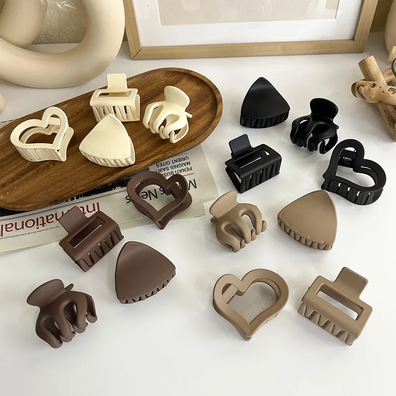 Корейские кофейные черные маленькие заколки для волос Rinhoo, 1 шт., акриловые заколки для волос, заколки для волос, головные уборы для женщин и девочек, аксессуары для волос