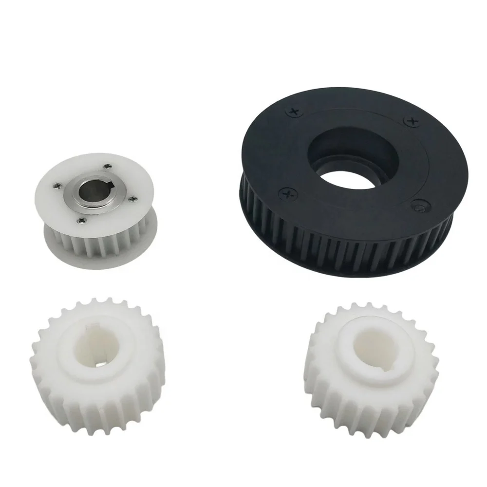 Customized size plastic nylon timing belt pulley with aluminum steel brass bushing