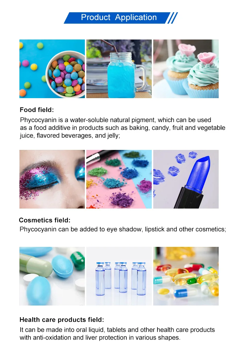 Food Coloring Food Grade Natural Blue Spirulina extract Pigment c phycocyanin Powder