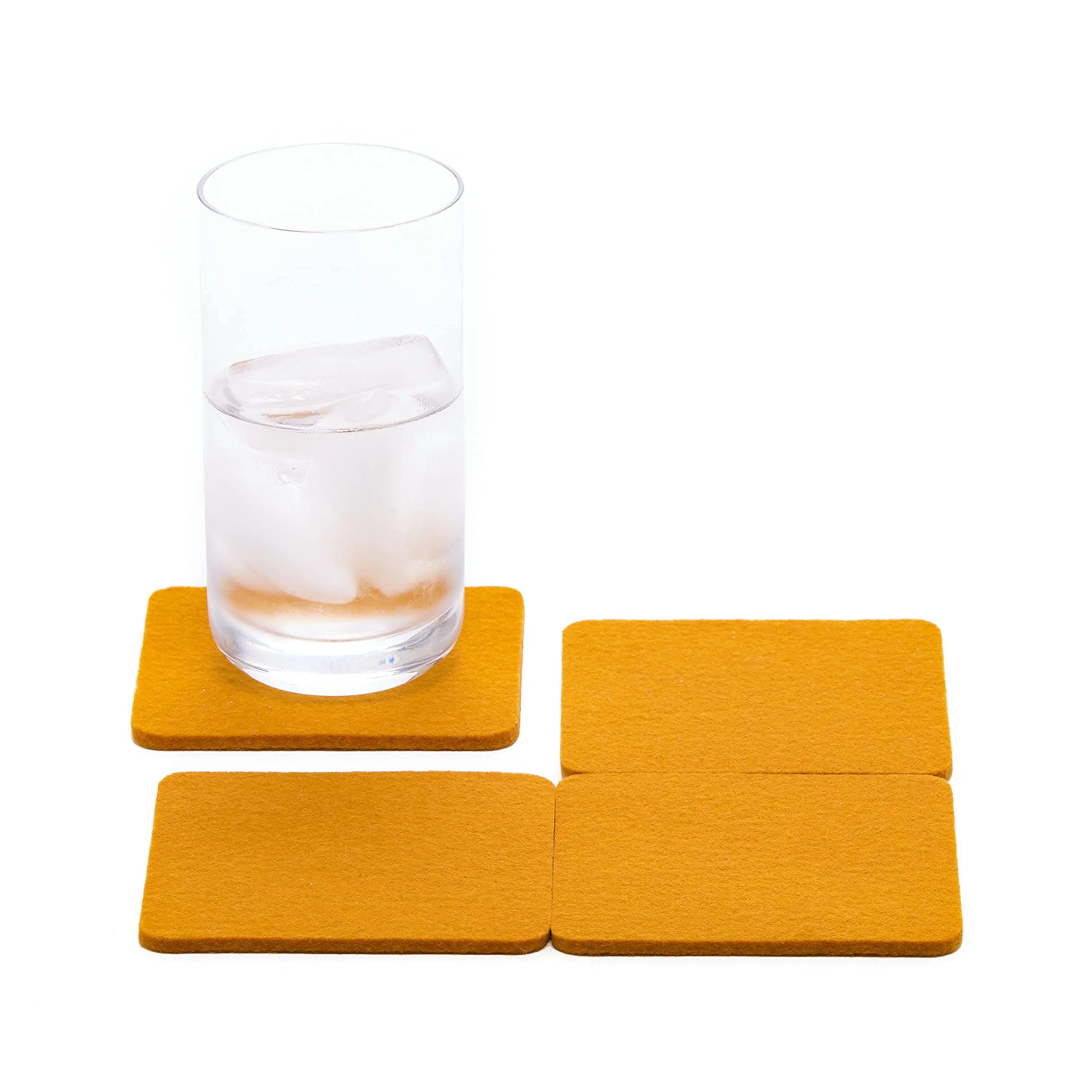 Custom Size Plant Coasters 8 10 12 Inch Reversible Absorbent Waterproof Round Felt Pad Mat Gray Set