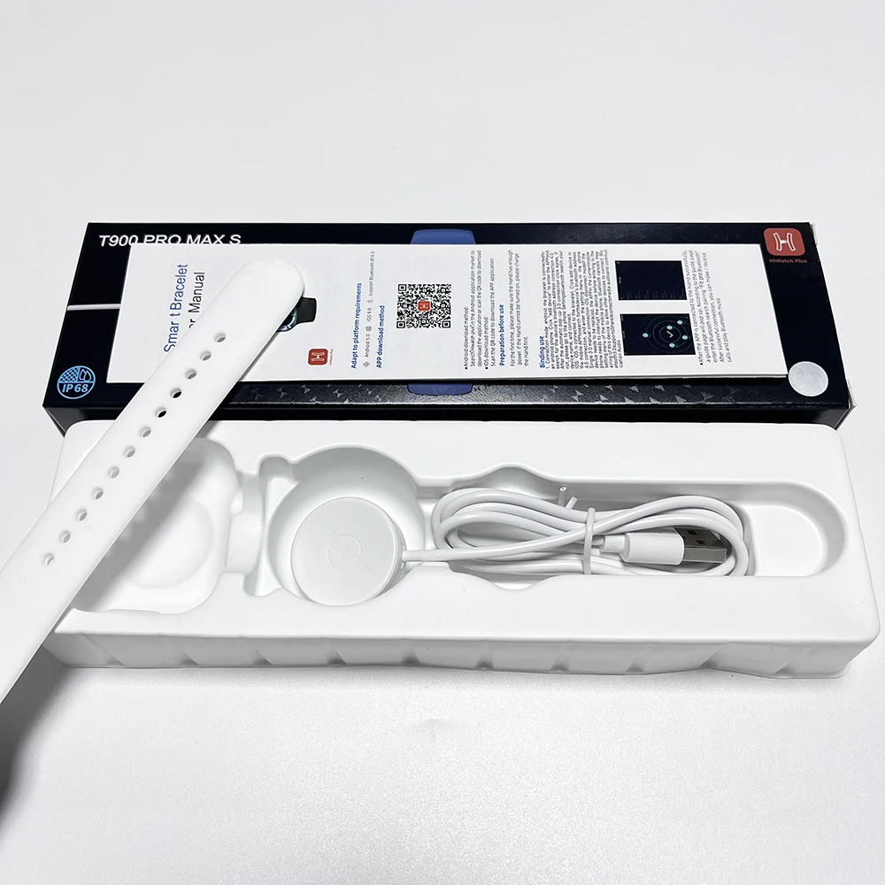 2022 IWO Smart Watch T900 Pro Max S Full Touch Fitness Tracker Make Calls Calculator Wireless Charger Smartwatch T900proMax S