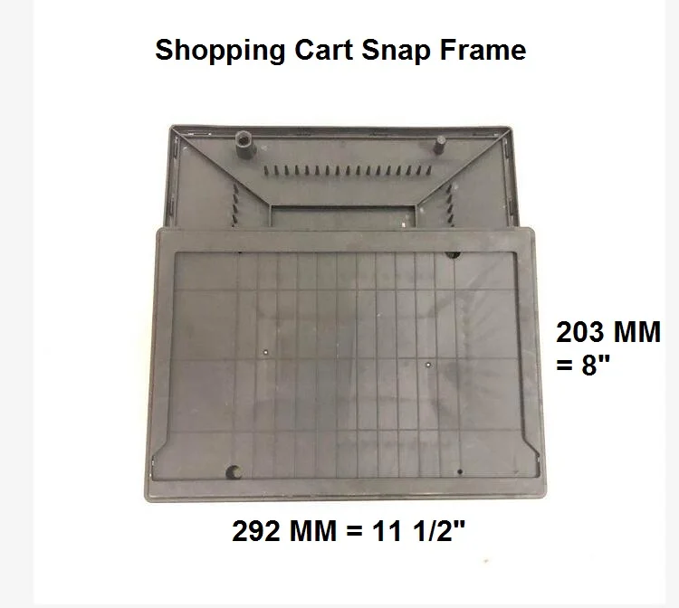 MOQ 100 units 11 x 8 Inches Supermarket Cart Advertisement Snap Sign Holder Frames, Push Cart Advertising Sign Holders