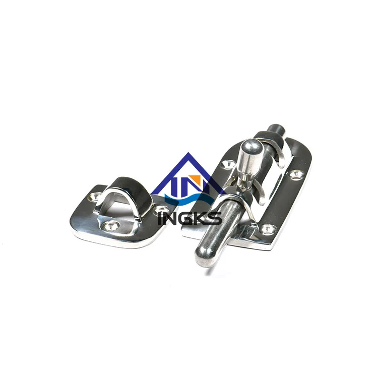Precise Processing Polish Stainless Steel Barrel Pull Ring Bolt  Latch Hook Boat Toggle Latch
