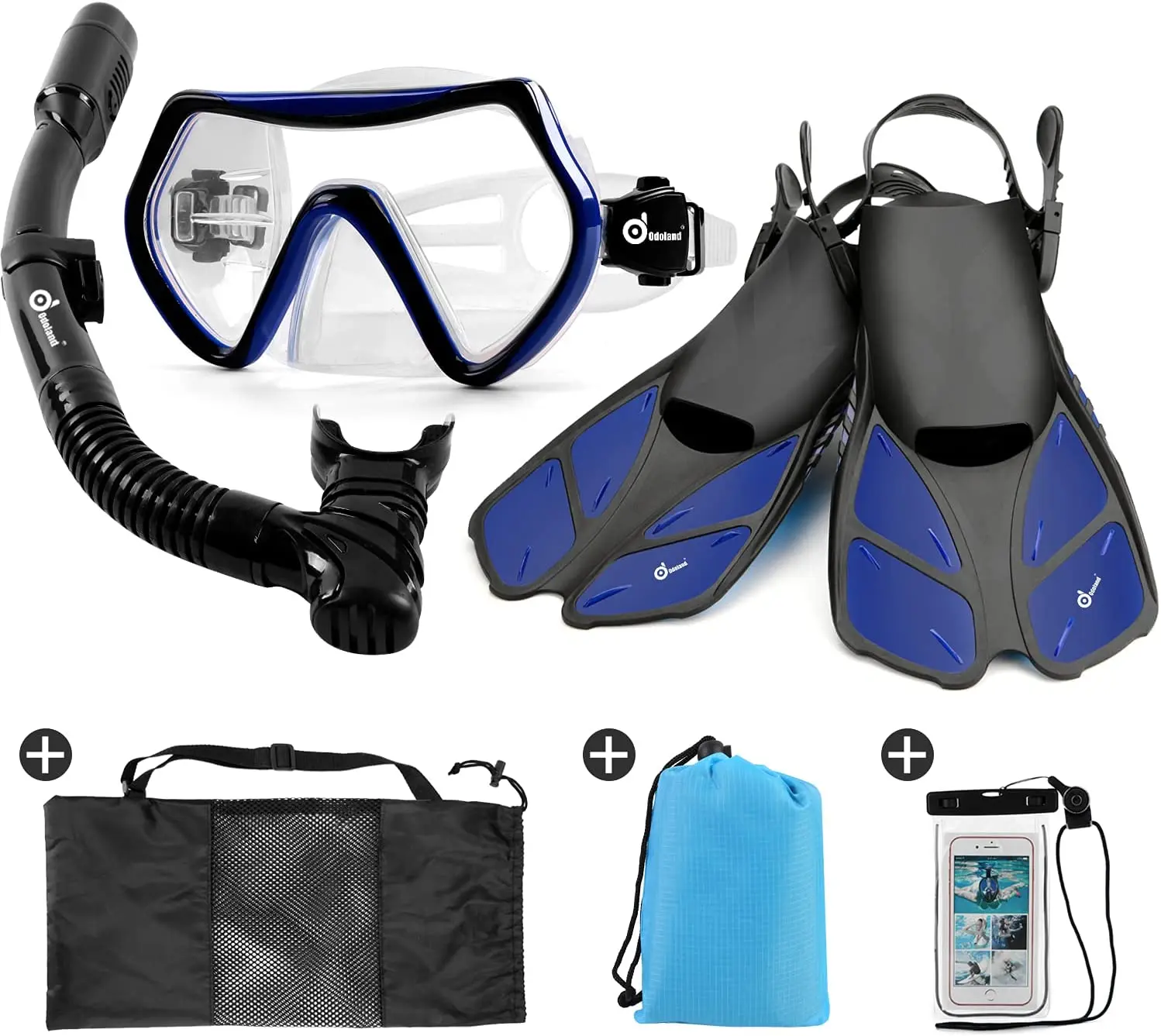6-in-1 Snorkeling Suit, Convenient Adult Diving Equipment with Splash-Proof Snorkel