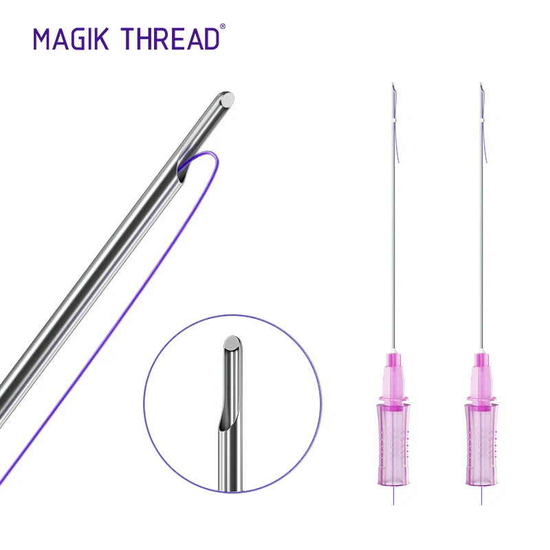 Superior Mono L Blunt 30G 25mm Eye brow pcl threads lift with needle hilo tensor PDO/PCL/PLLA