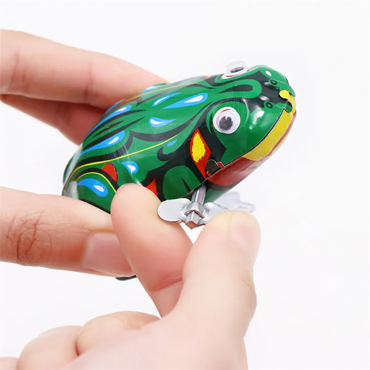 H-01 wholesale of tin frog clockwork toys