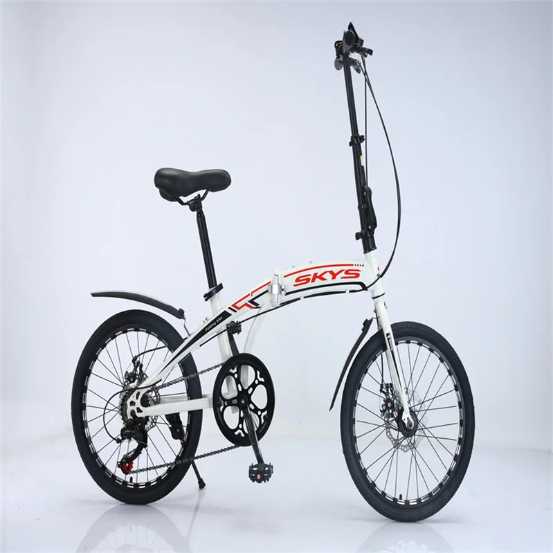 Carbon disc brake variable speed folding bicycle adult riding aluminum alloy/high carbon steel customized frame models