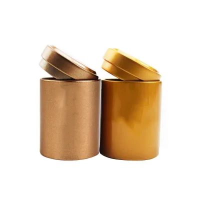 Mini Small Round Tank A Variety Of Colors Custom Design Empty Simple Tea Tin Packaging Storage Cans