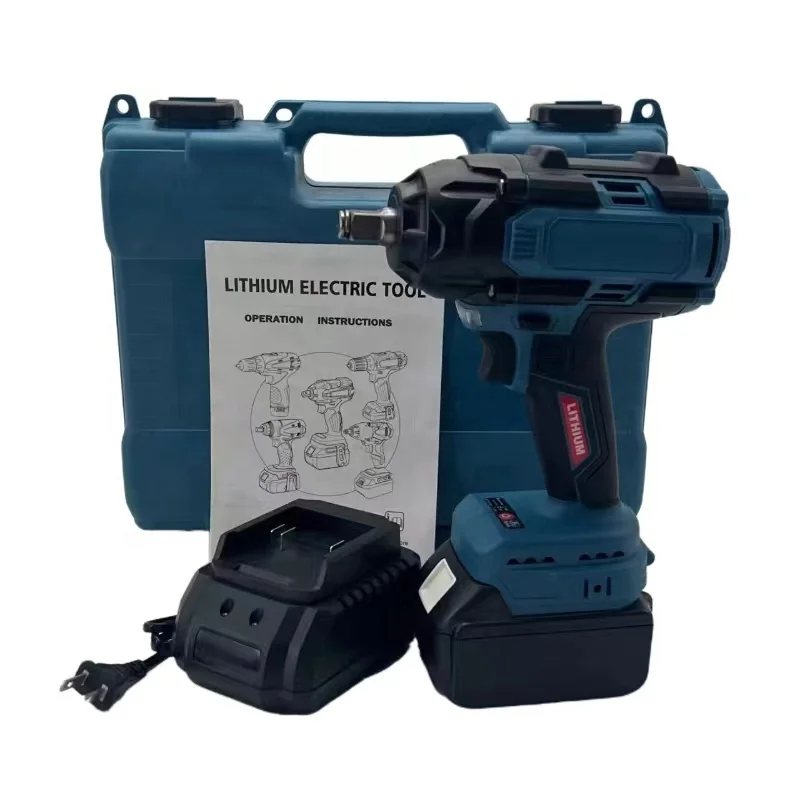 Cordless Impact Wrench Rechargeable Power Tool Brushless Motor Li-ion Battery
