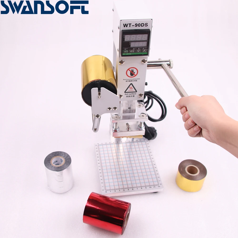 Customized hot stamp printer for leather wood paper cake handicrafts handbags purses sticker stationery footwear