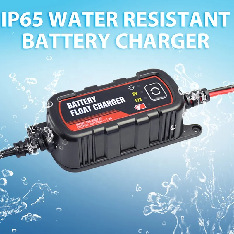 6V/12V Smart Battery Charger, 1.2A/1.5A, Trickle Charger, for Car, Motorcycle, Truck, RV, Boat, Car Charger