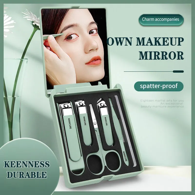 New Arrival 6 Nail Kit Professional Full Set Manicure Pedicure Stainless Steel Nail Clippers Kit Nail Set Cutter Tools For Home