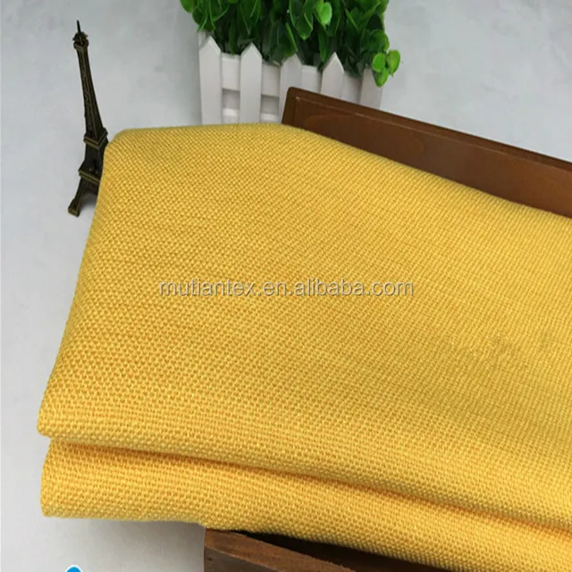 knitting fabric bonded100%polyester faux linen sofa fabric polyester linen fabric for pillows